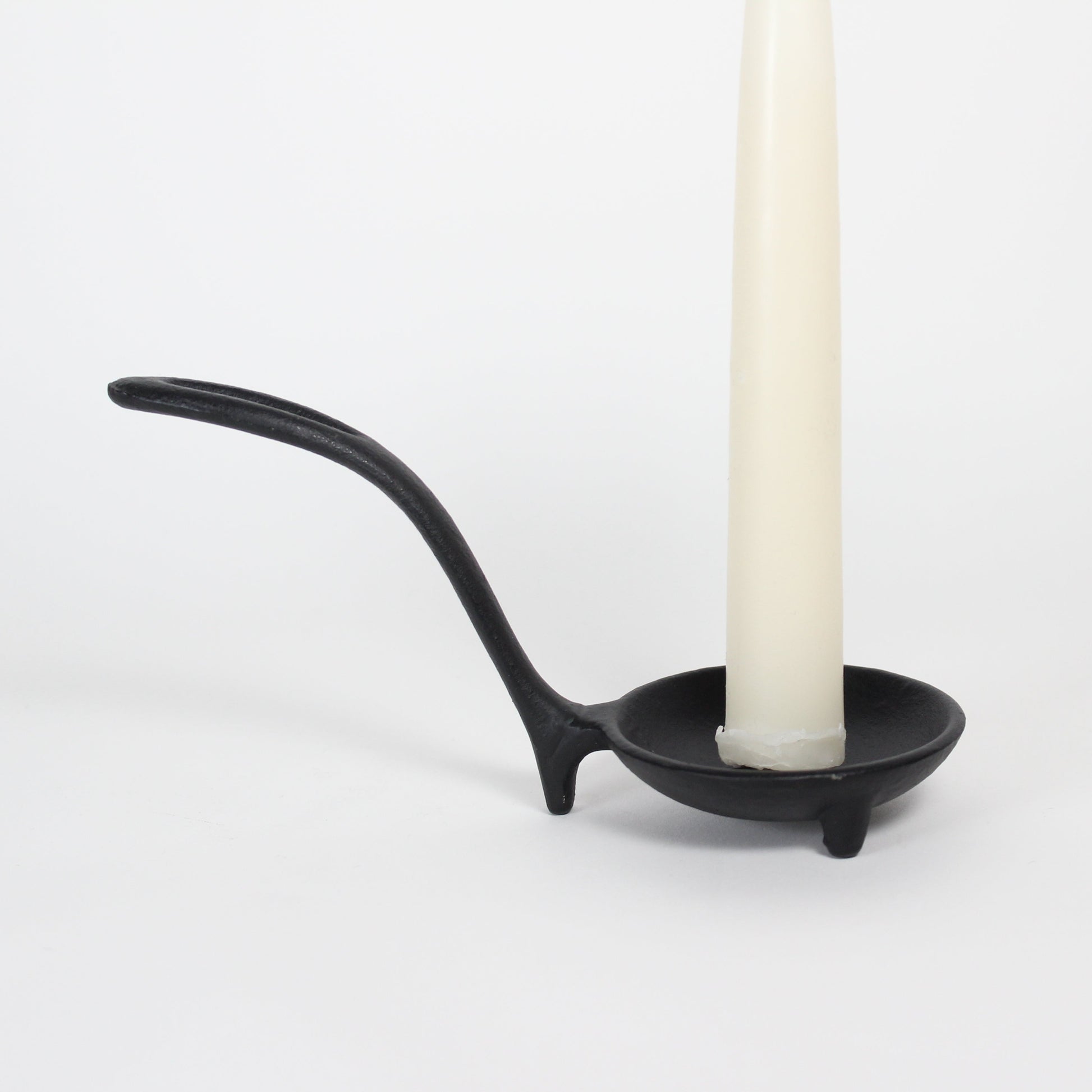 Japanese Takazawa Cast Iron Candle Stand with Handle