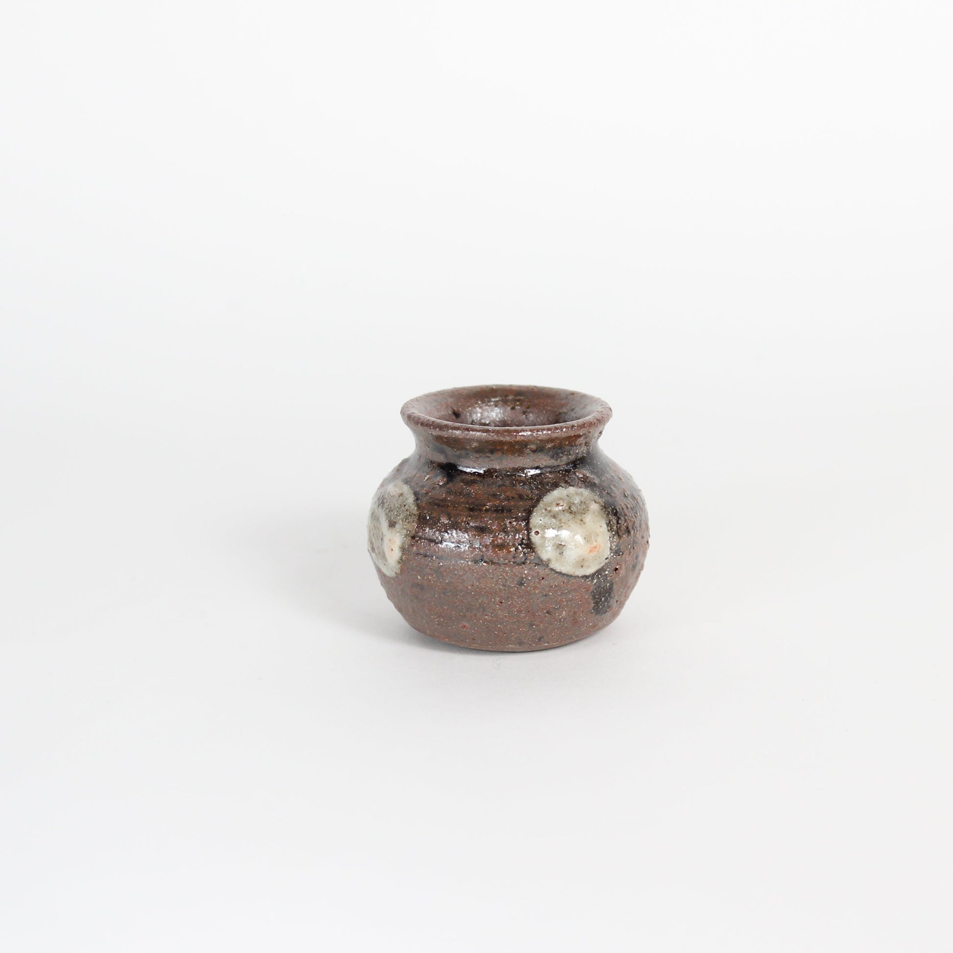 Japanese Yomitan-yaki Ceramic Mini Jar I/Chasen Holder I