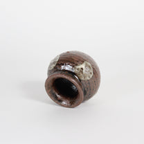 Japanese Yomitan-yaki Ceramic Mini Jar I/Chasen Holder I