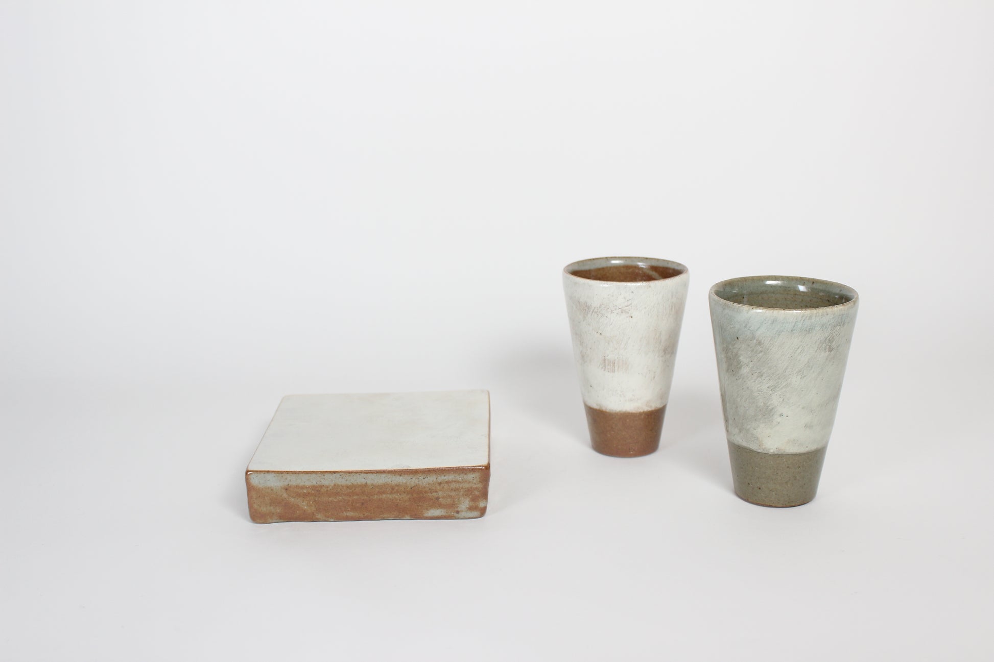 Korean Buncheong Highstand Square Plate