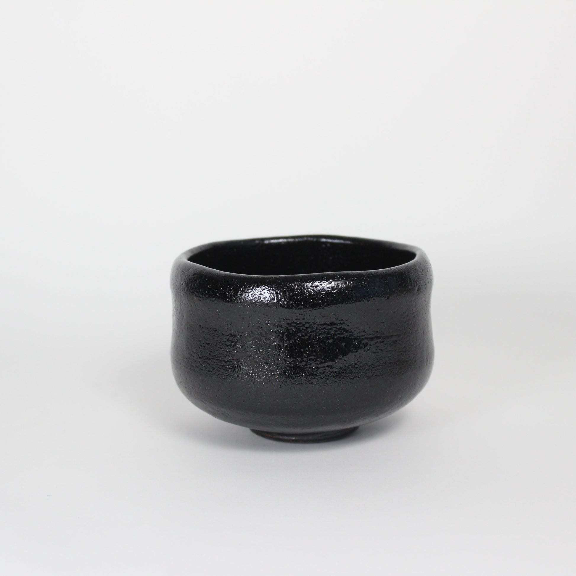Japanese Kuro Rakuyaki Ceramic Tea Bowl
