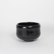 Japanese Kuro Rakuyaki Ceramic Tea Bowl