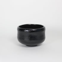 Japanese Kuro Rakuyaki Ceramic Tea Bowl