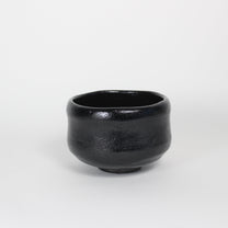 Japanese Kuro Rakuyaki Ceramic Tea Bowl