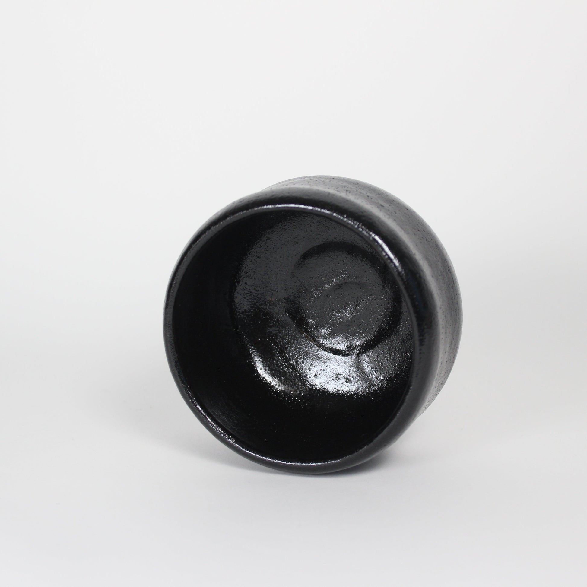 Japanese Kuro Rakuyaki Ceramic Tea Bowl