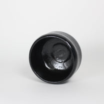 Japanese Kuro Rakuyaki Ceramic Tea Bowl