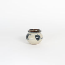 Japanese Yomitan-yaki Ceramic Mini Jar II/Chasen Holder