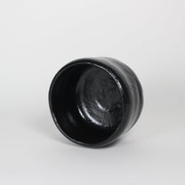 Japanese Kuro Raku Ceramic Tea Bowl