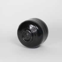 Japanese Kuro Raku Ceramic Tea Bowl