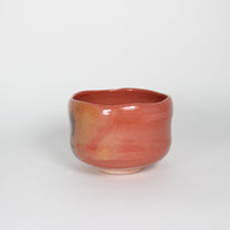 Japanese Aka Raku Ceramic Tea Bowl