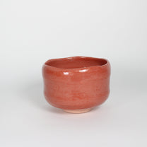 Japanese Aka Raku Ceramic Tea Bowl