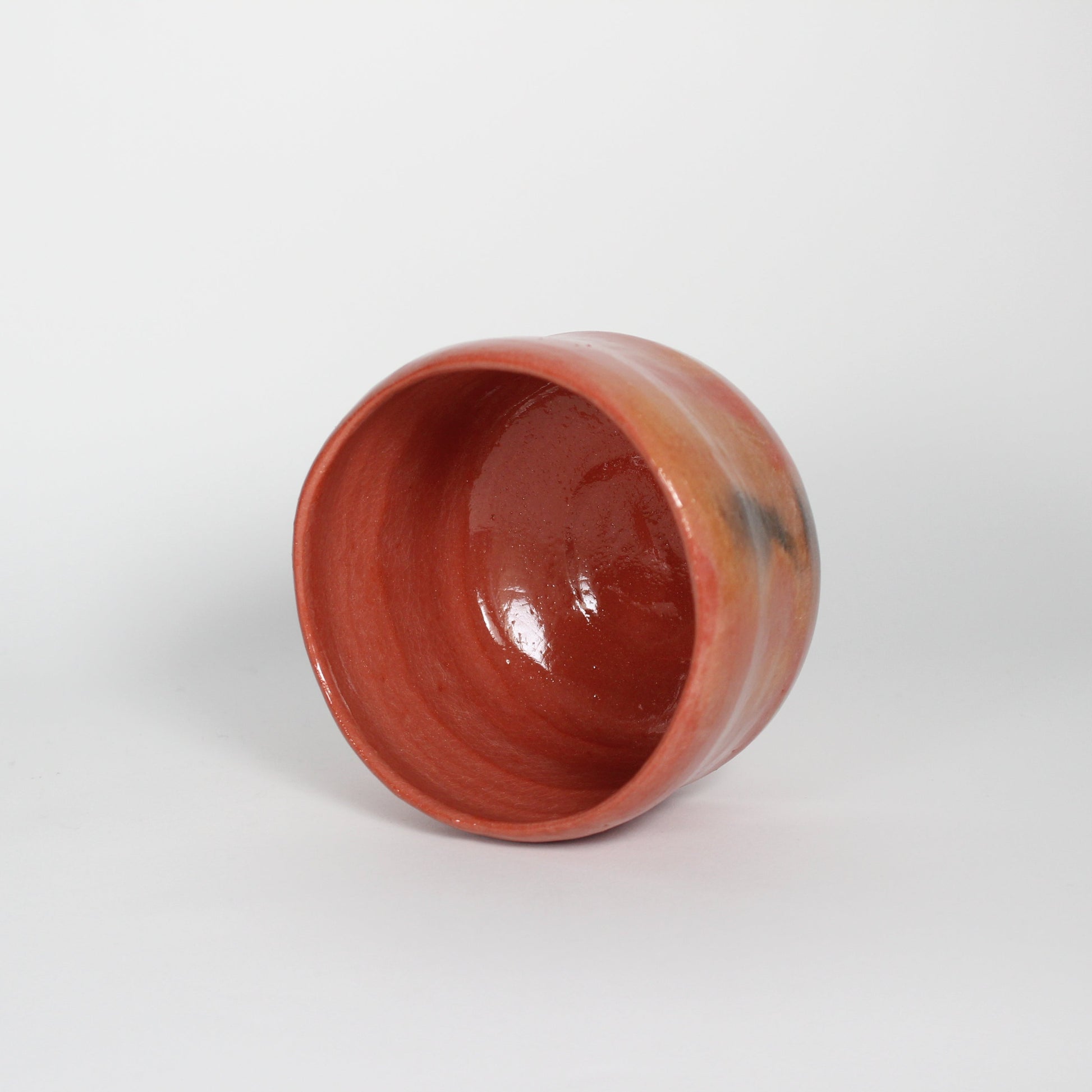 Japanese Aka Raku Ceramic Tea Bowl