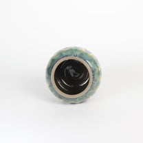 Japanese Onta-yaki Ceramic Lidded Jar, Dripping Glaze