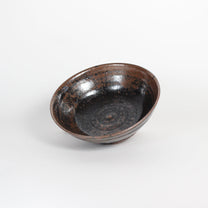 Japanese Black Glazed &quot;Figaki&quot; Ceramic Smudging Bowl
