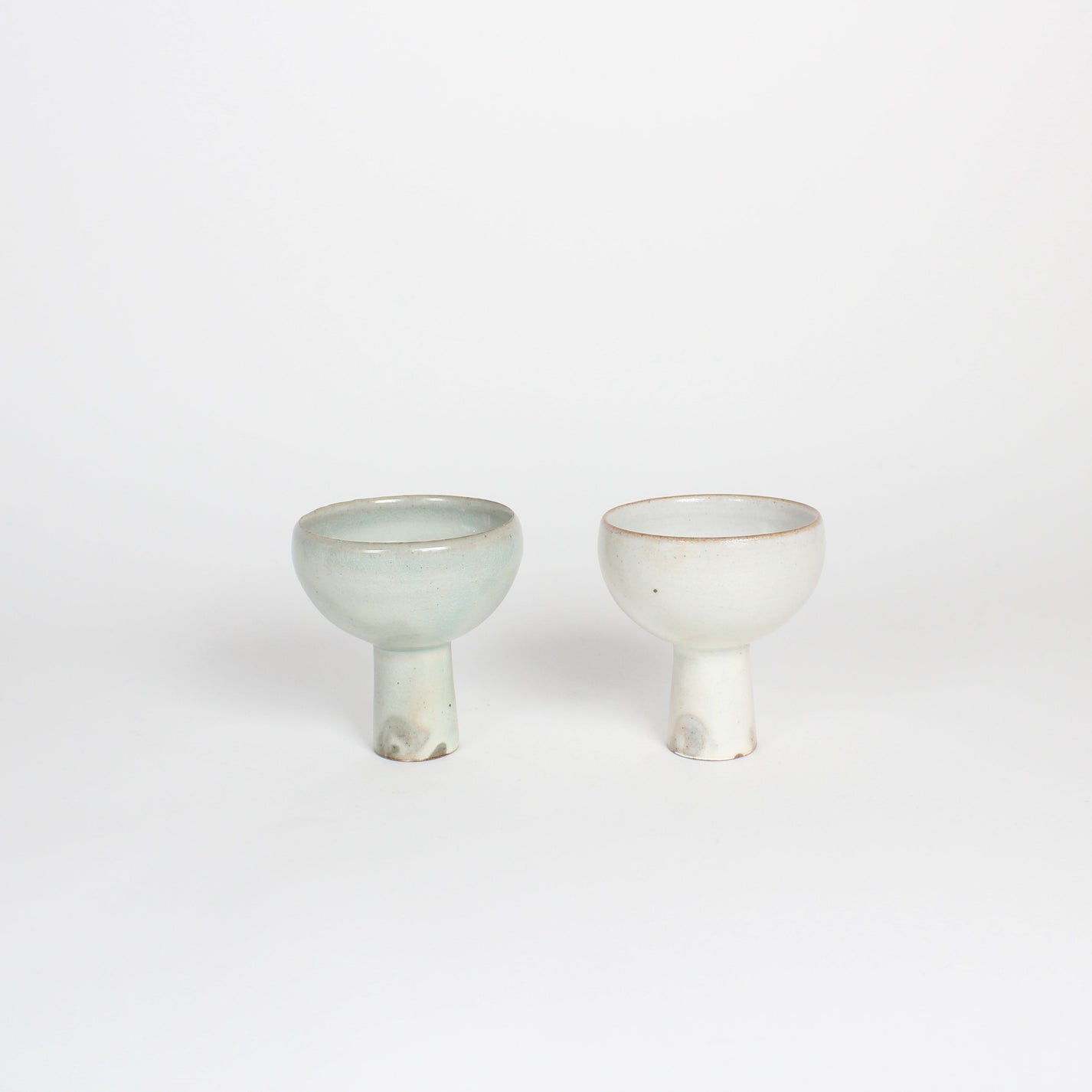Korean Buncheong/Celadon Ceramic High-Footed Cup