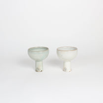 Korean Buncheong/Celadon Ceramic High-Footed Cup