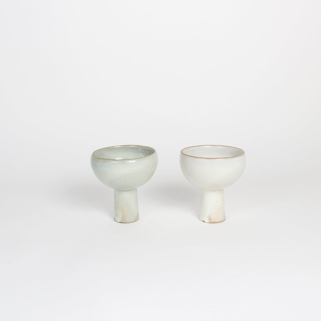 Korean Buncheong/Celadon Ceramic High-Footed Cup