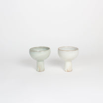Korean Buncheong/Celadon Ceramic High-Footed Cup