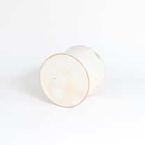 Korean Buncheong Ceramic High-Footed Round Plate, H 2.75&quot;