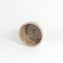 Korean Buncheong Ceramic High-Footed Round Plate, H 2.75&quot;