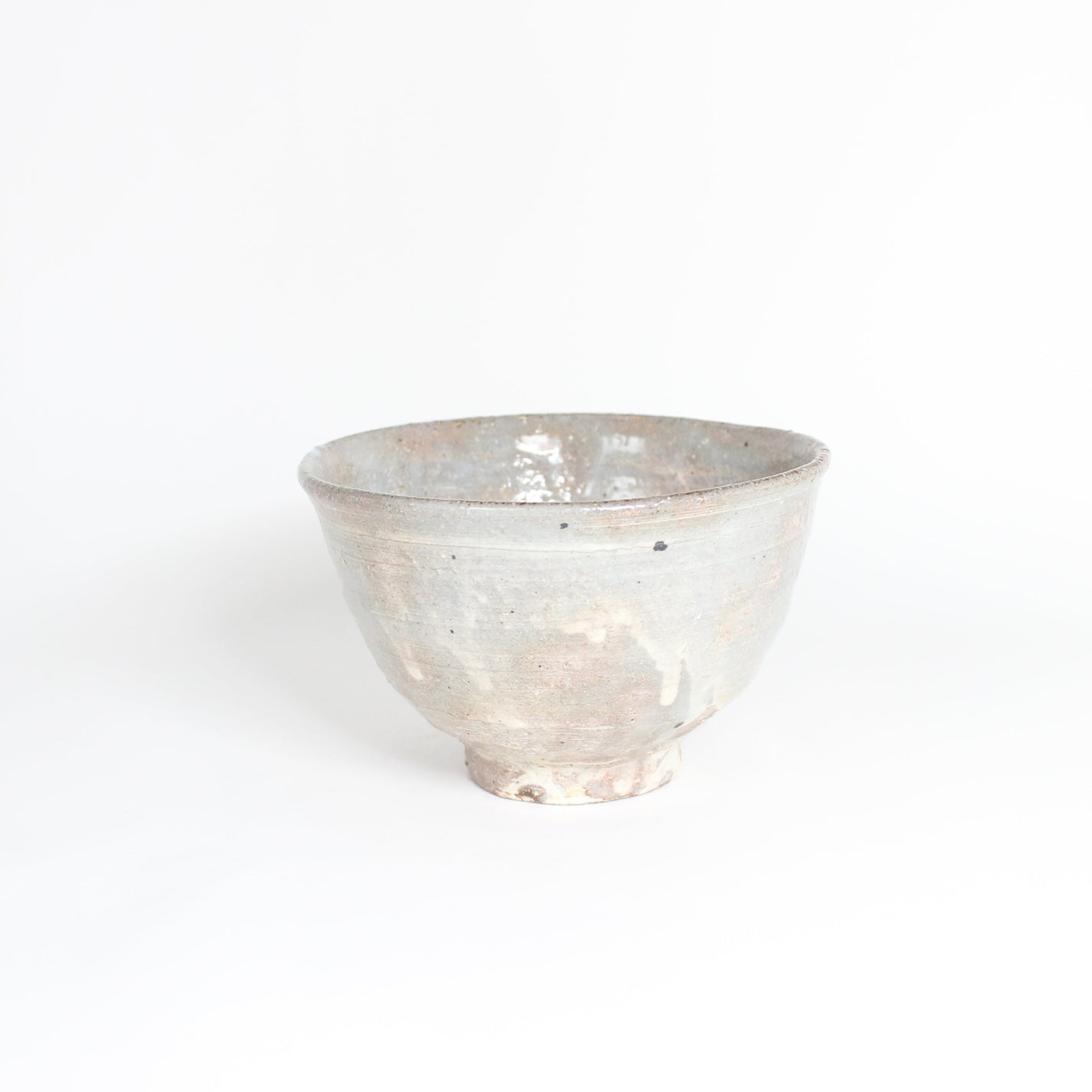 Japanese Shigaraki Ash-Glazed Matcha Bowl