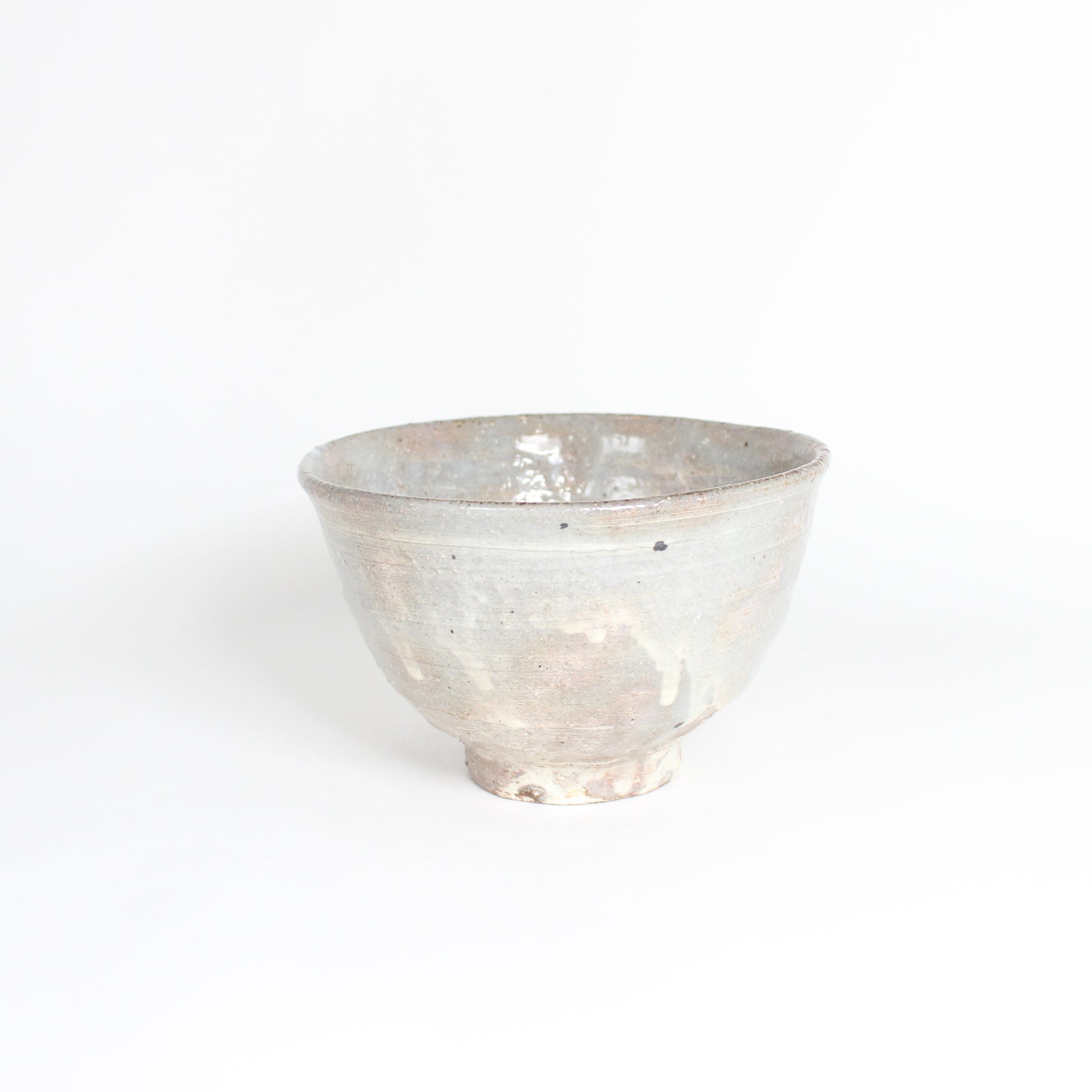 Japanese Shigaraki Ash-Glazed Matcha Bowl