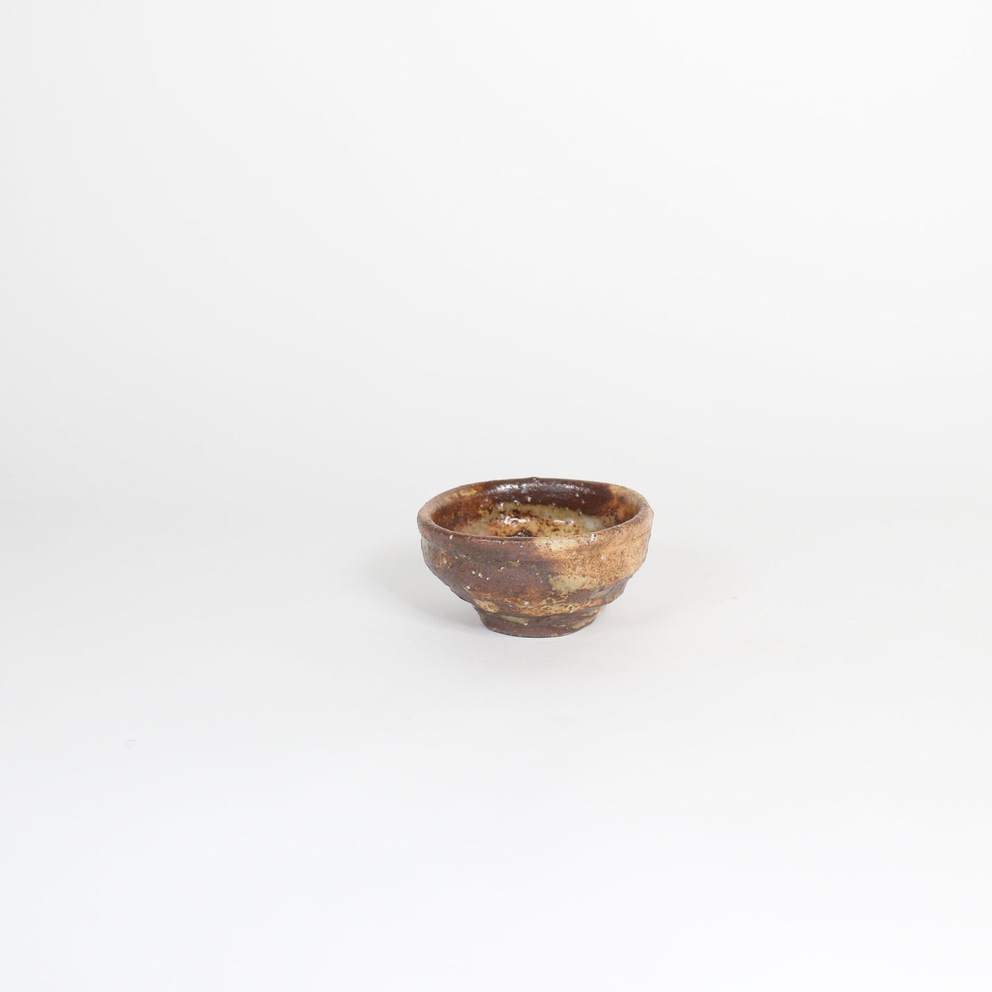Japanese Shigaraki Ceramic Guinomi Sake Cup