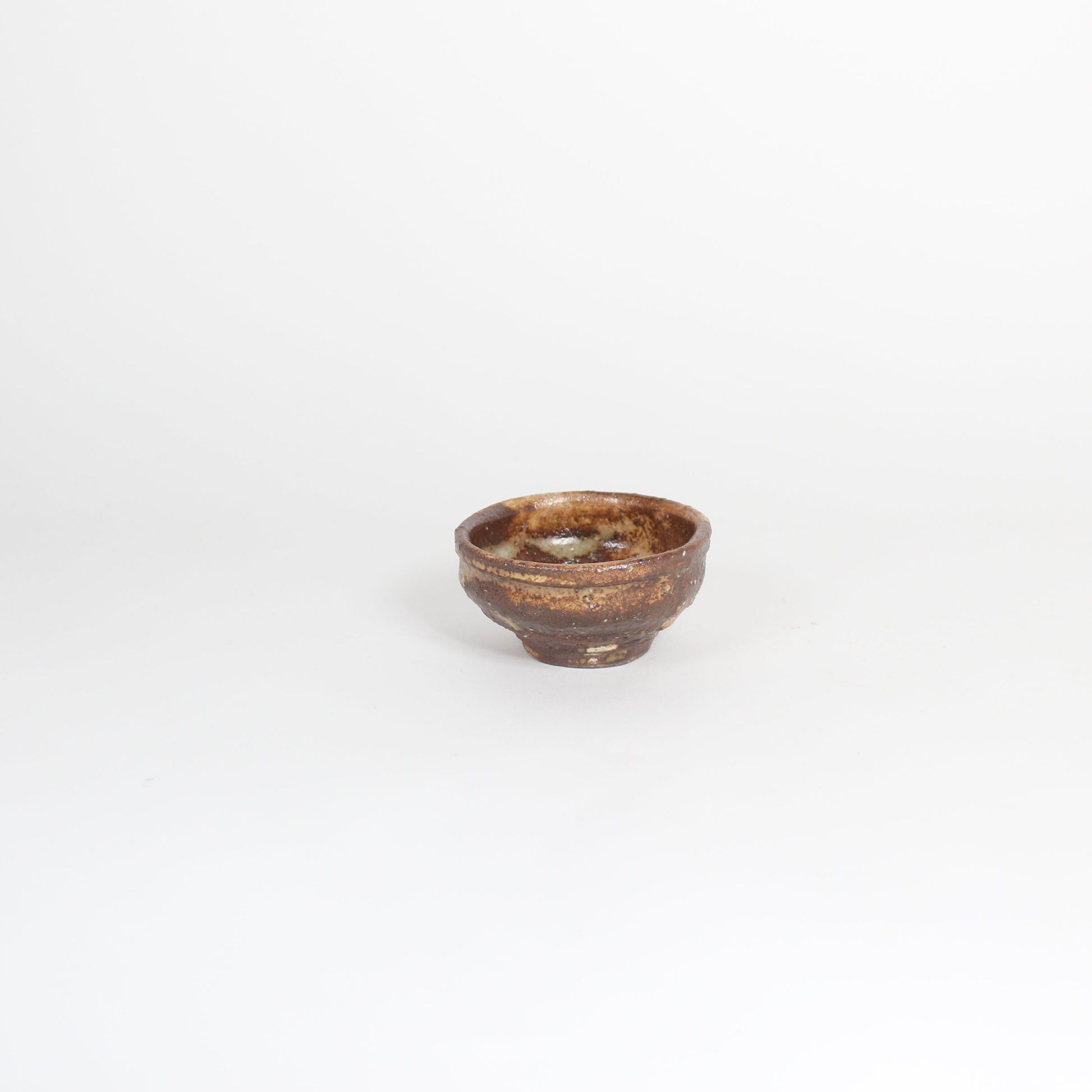 Japanese Shigaraki Ceramic Guinomi Sake Cup