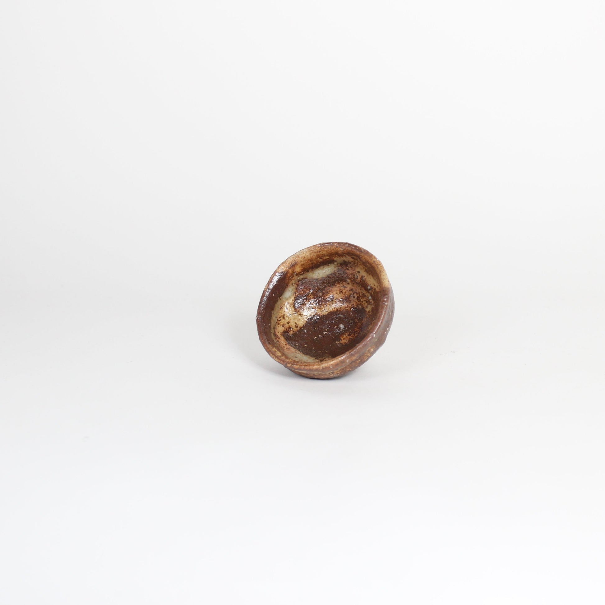 Japanese Shigaraki Ceramic Guinomi Sake Cup