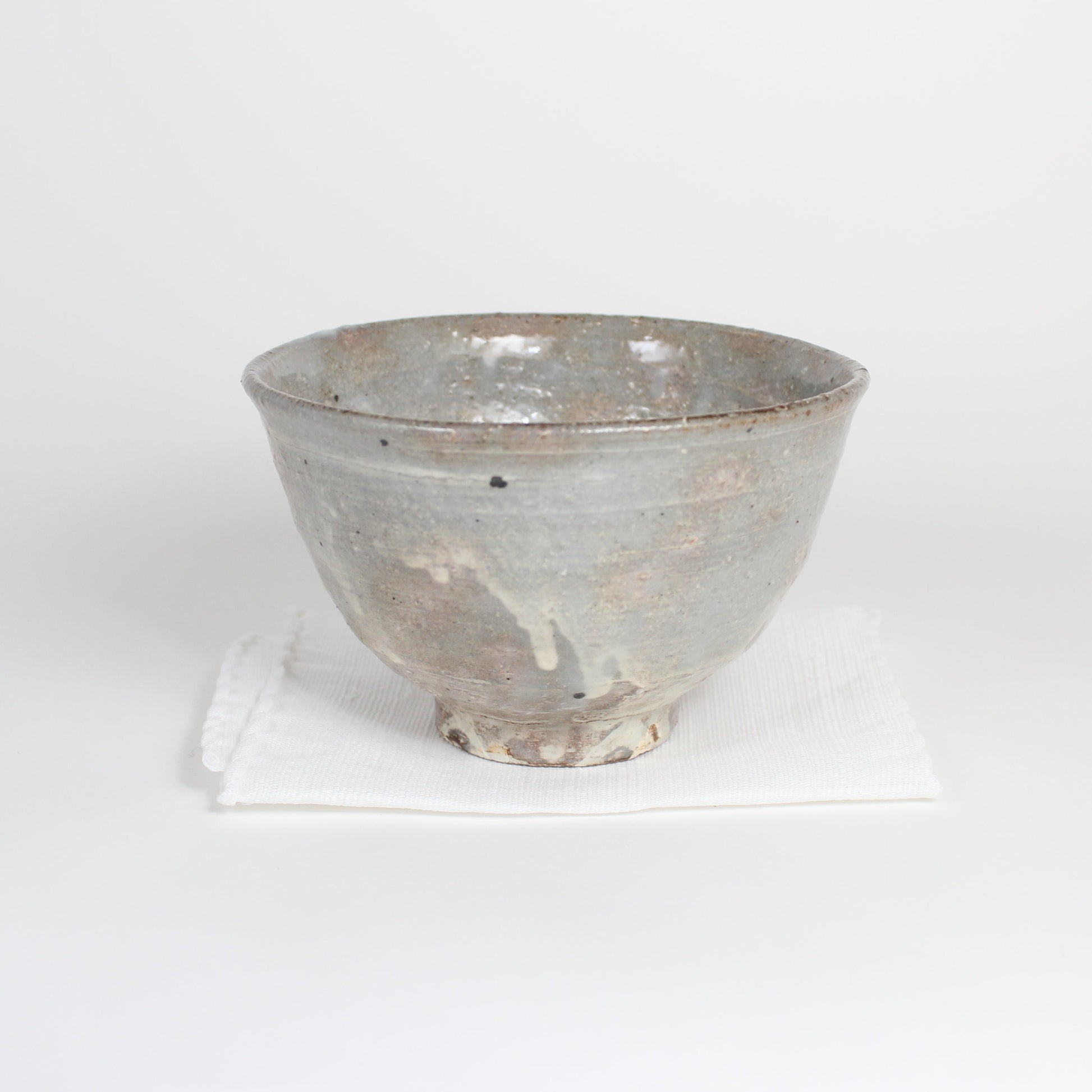Japanese Shigaraki Ash-Glazed Matcha Bowl