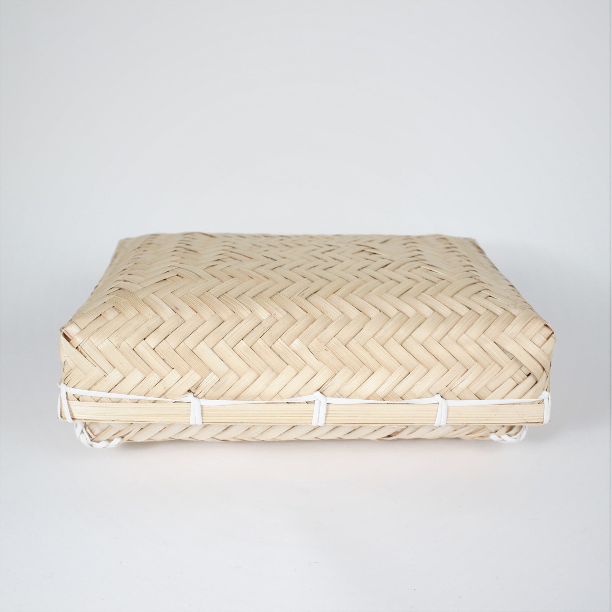 Handcrafted Woven Lidded Bamboo Baskets, M