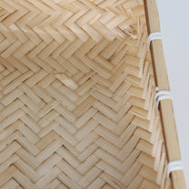 Handcrafted Woven Lidded Bamboo Baskets, M