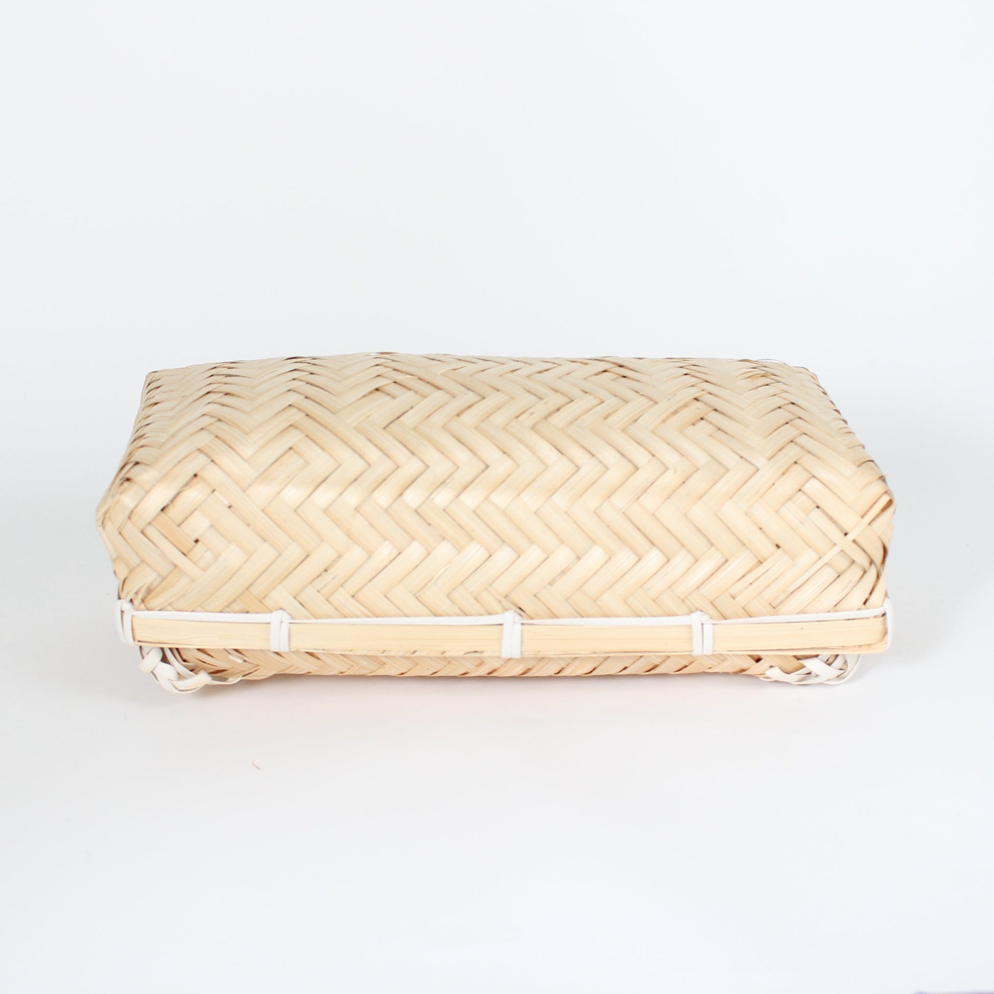 Handcrafted Woven Lidded Bamboo Baskets, S