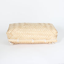 Handcrafted Woven Lidded Bamboo Baskets, S