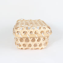 Handcrafted Retro Woven Lidded Bamboo Baskets, 3 Sizes