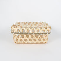 Handcrafted Retro Woven Lidded Bamboo Baskets, 3 Sizes