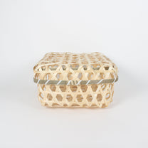 Handcrafted Retro Woven Lidded Bamboo Baskets, 3 Sizes