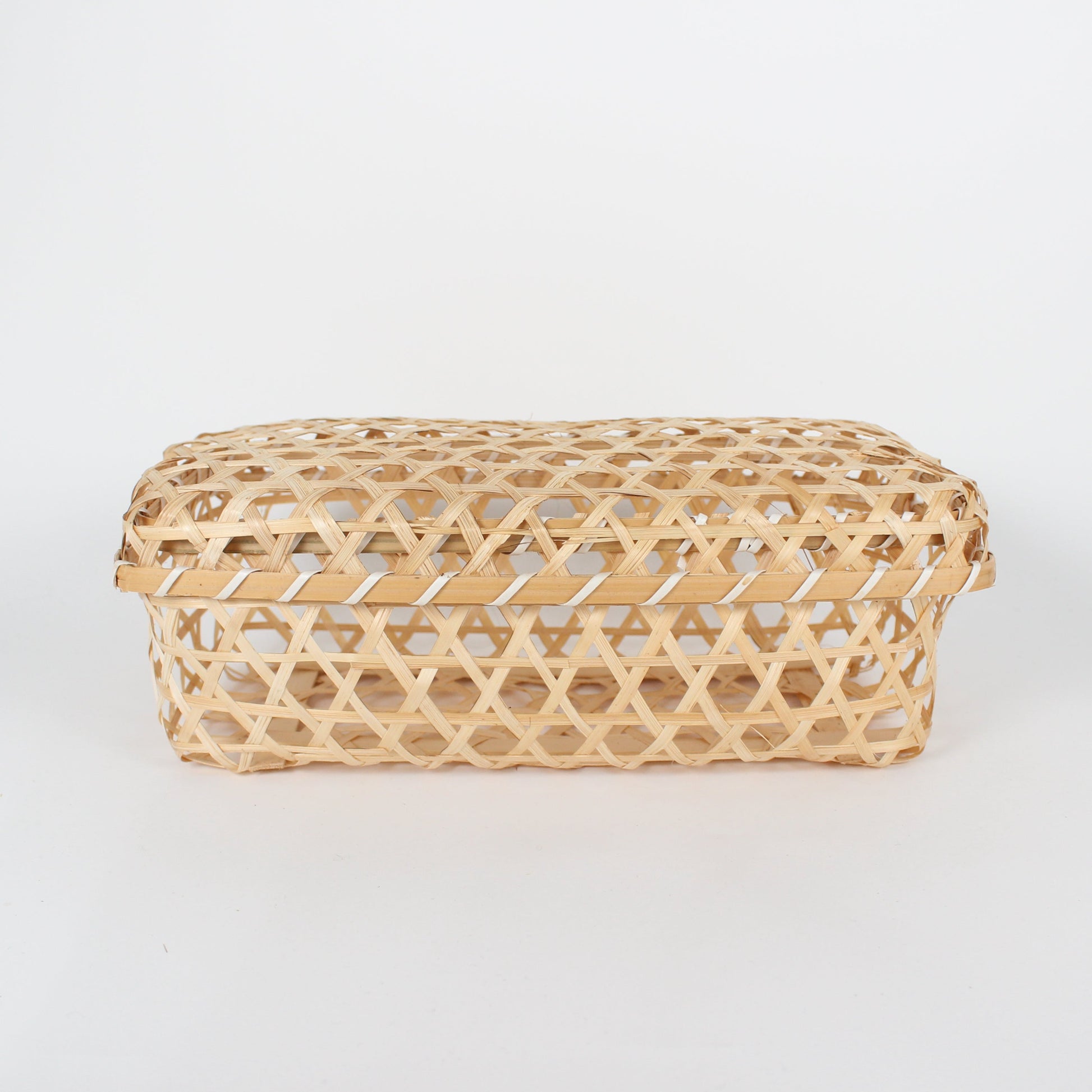 Handcrafted Retro Woven Lidded Bamboo Baskets, 3 Sizes