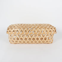 Handcrafted Retro Woven Lidded Bamboo Baskets, 3 Sizes