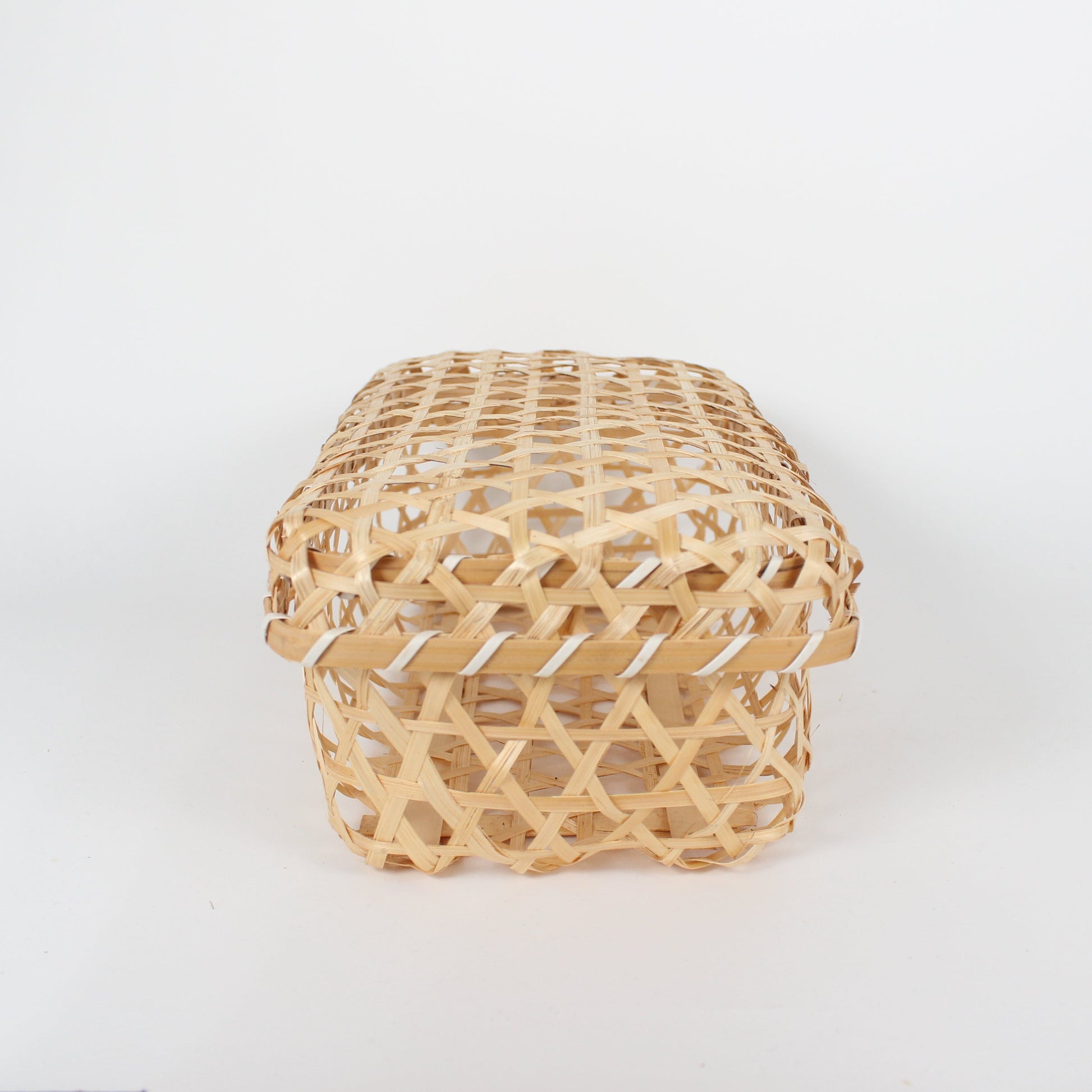Handcrafted Retro Woven Lidded Bamboo Baskets, 3 Sizes
