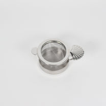 Japanese Stainless Steel Shell Motif Tea Strainer &amp; Stand