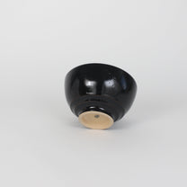 Japanese Porcelain Hime Chawan Tea Bowl, Black