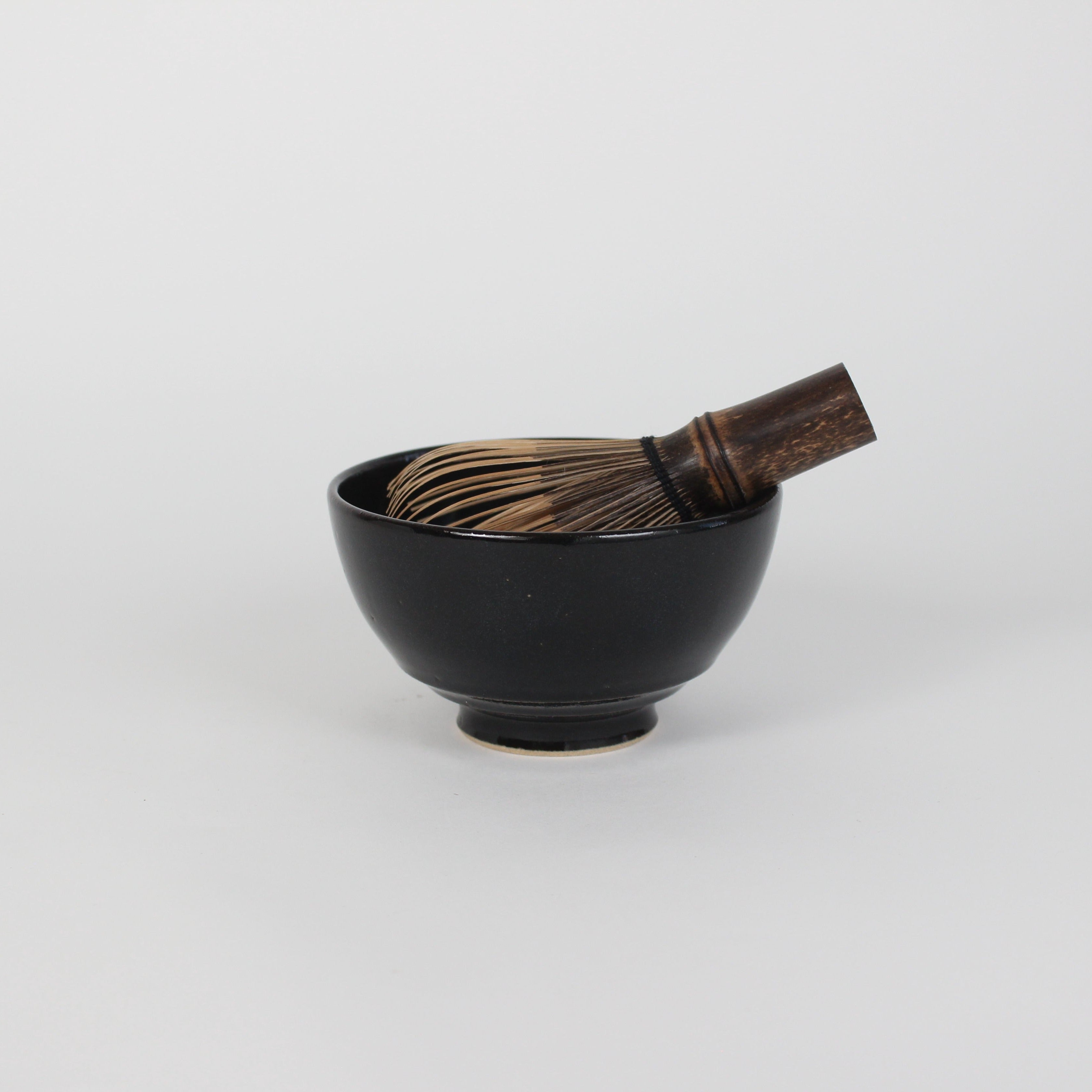 Japanese Porcelain Hime Chawan Tea Bowl, Black – EarthenArchive