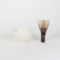 Japanese Porcelain Hime Chawan Tea Bowl, Kohiki White