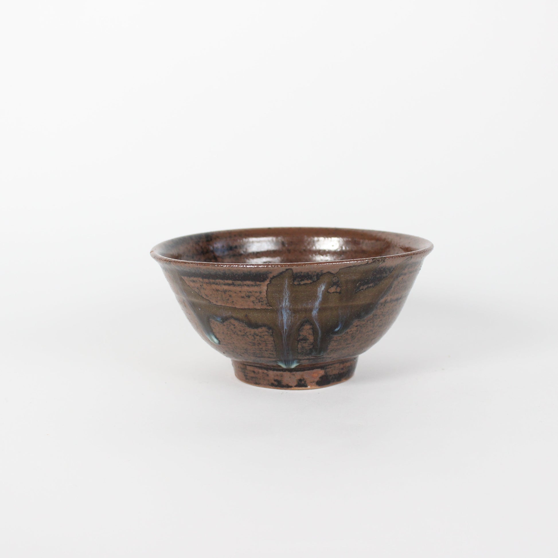Japanese Black Glazed Ceramic Matcha Bowl