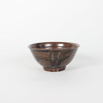 Japanese Black Glazed Ceramic Matcha Bowl
