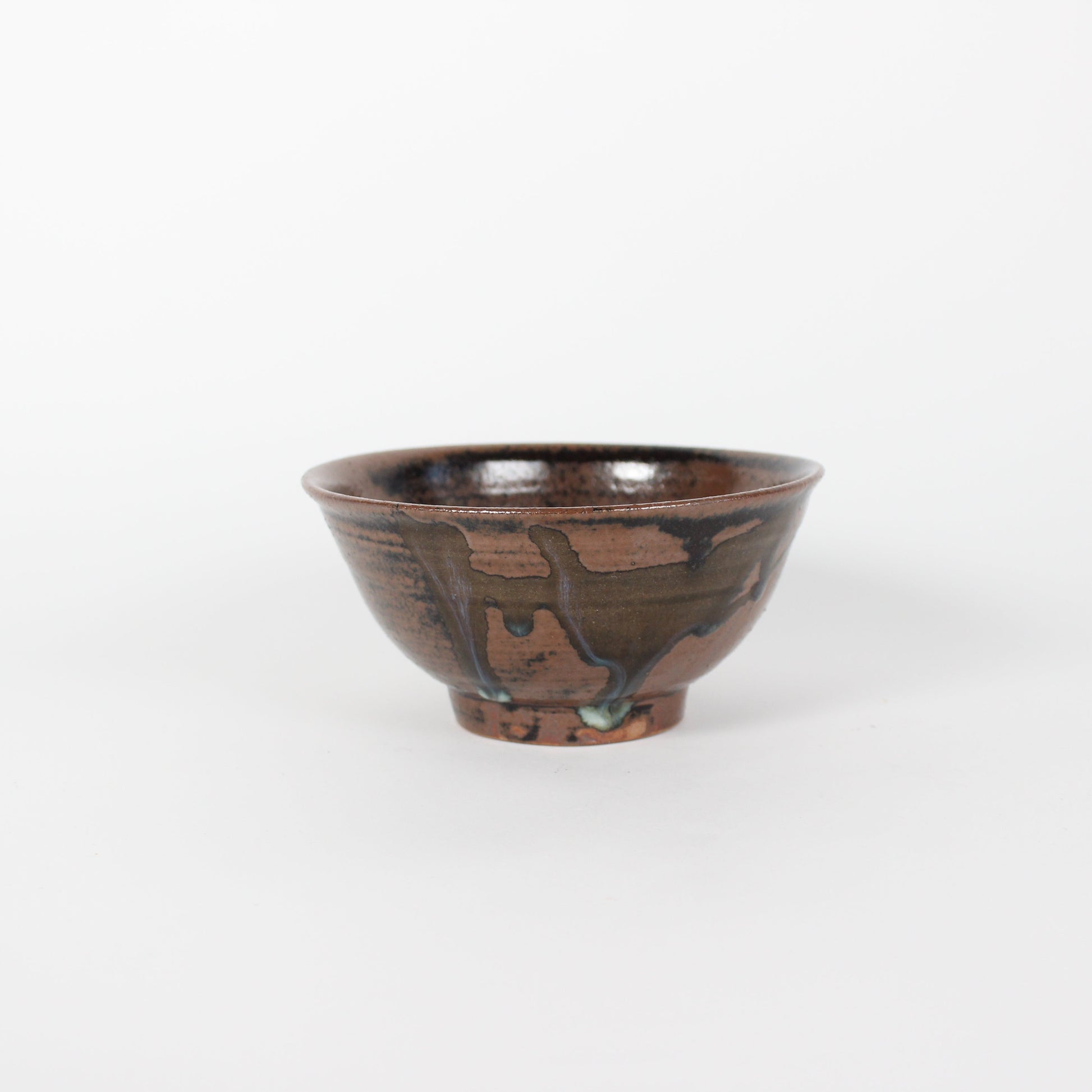 Japanese Black Glazed Ceramic Matcha Bowl