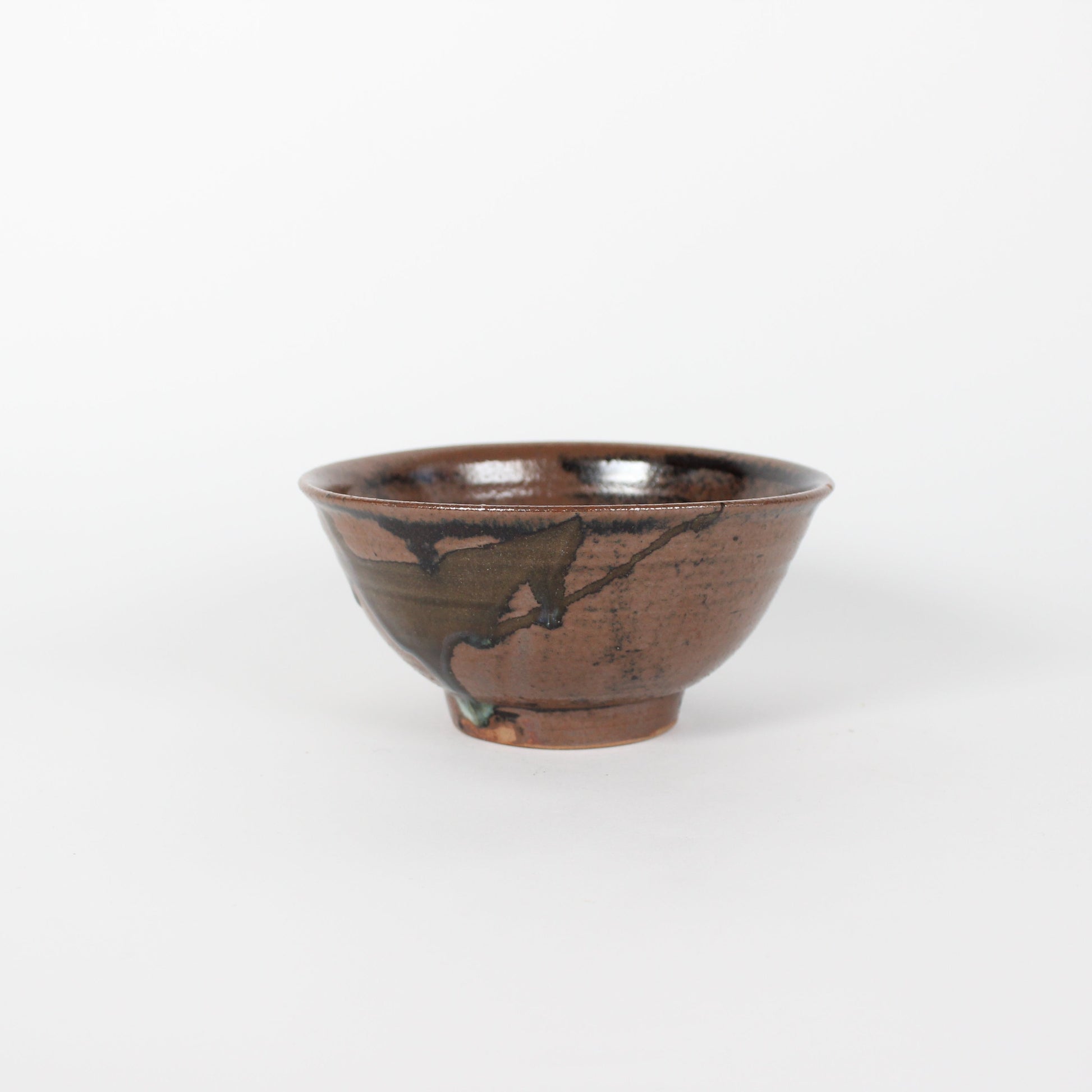 Japanese Black Glazed Ceramic Matcha Bowl