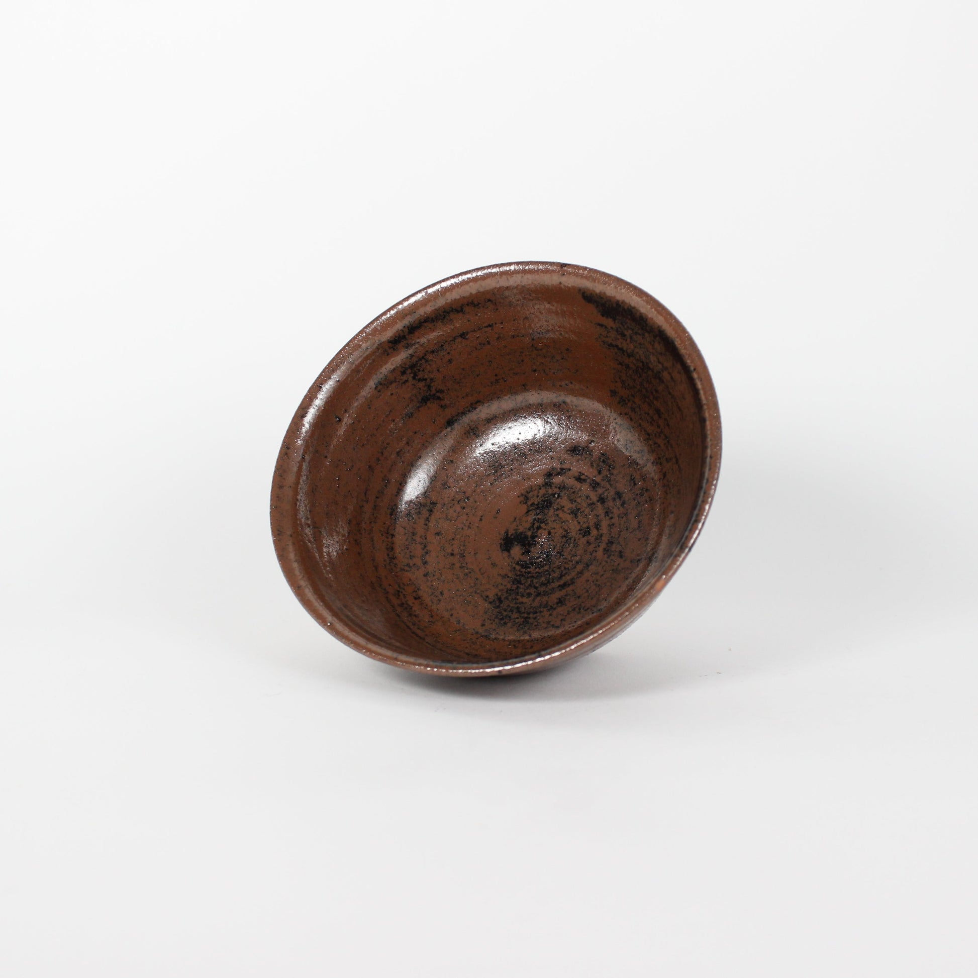 Japanese Black Glazed Ceramic Matcha Bowl