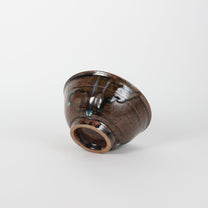 Japanese Black Glazed Ceramic Matcha Bowl